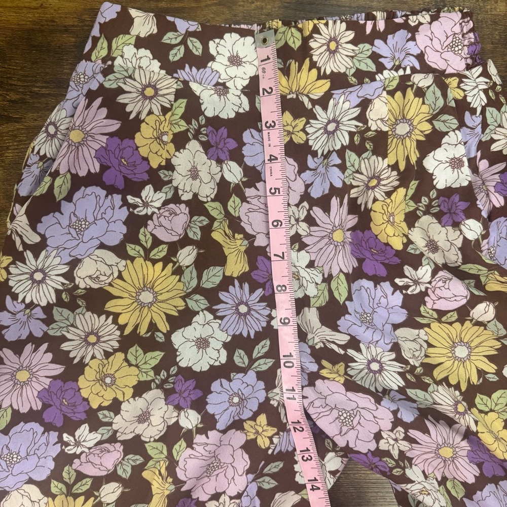 LeLis Floral Long Sleeve Crop Top And Wide Leg Pants Matching Set Size XS - Picture 11 of 15